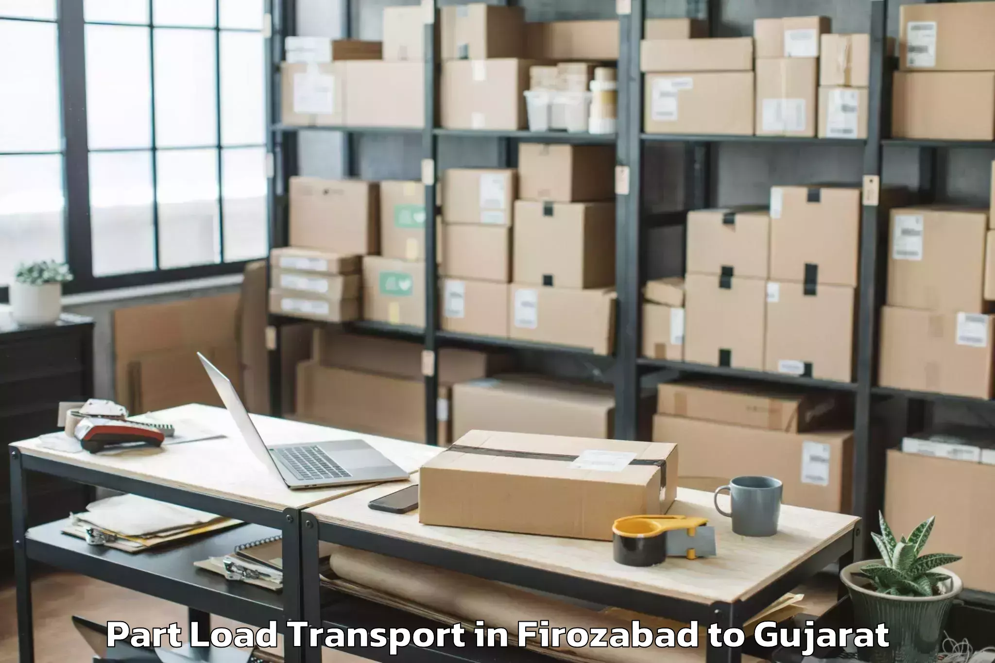 Quality Firozabad to Bhiloda Part Load Transport